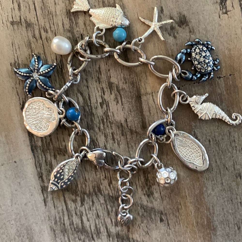Brighton seashell wishes charm bracelet 🐚🦀🐠🌸🌊🏝🐚